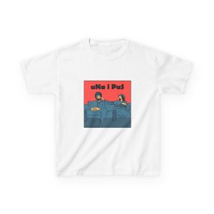 «Una i pus, amics» — Camiseta infantil algodon grueso