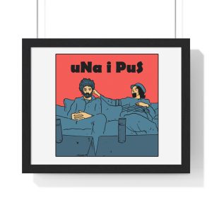 «Una i pus, amics» — Poster enmarcado horizontal