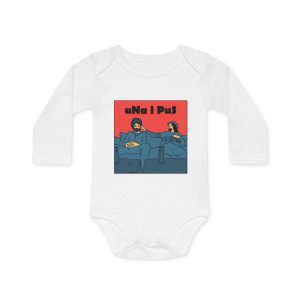 «Una i pus, amics» — Body bebe manga larga organico