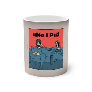 «Una i pus, amics» — Taza magica que cambia de color