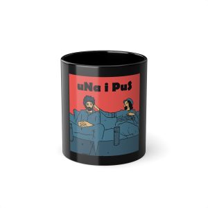«Una i pus, amics» — Taza negra 325 ml