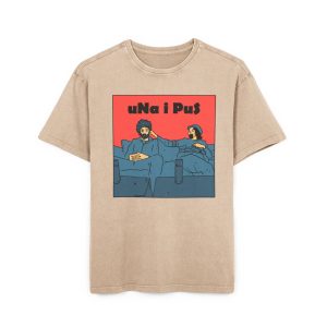 «Una i pus, amics» — Camiseta oversize lavado acido