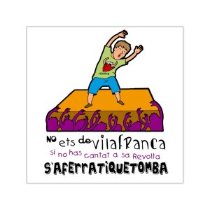 No ets de Vilafranca — Pegatinas de vinilo cuadradas