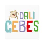 Dali cebes — Pegatinas laminadas cuadradas