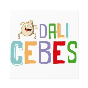 Dali cebes — Pegatinas laminadas cuadradas