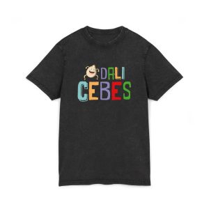 Dali cebes — Camiseta lavado acido cuello redondo