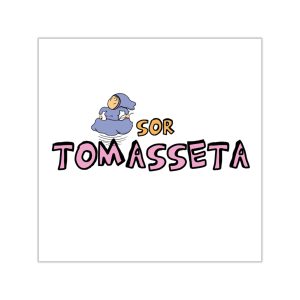 Sor Tomasseta botants — Pegatinas de vinilo cuadradas