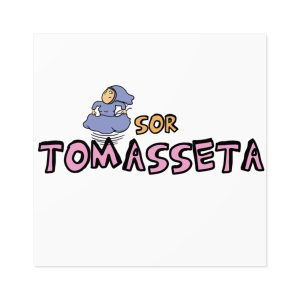 Sor Tomasseta botants — Pegatinas laminadas cuadradas