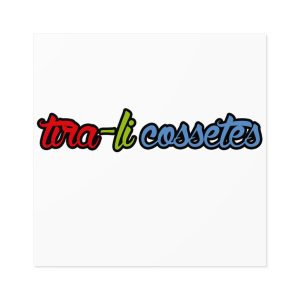 Tra-li cossetes — Pegatinas laminadas cuadradas