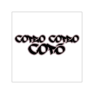 Copeo: COTEÓ, COTÓ — Pegatinas de vinilo cuadradas
