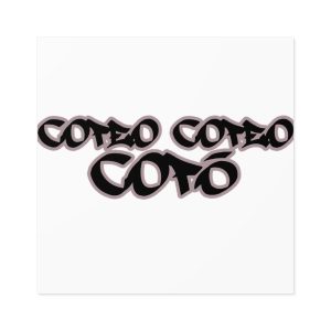 Copeo: COTEÓ, COTÓ — Pegatinas laminadas cuadradas
