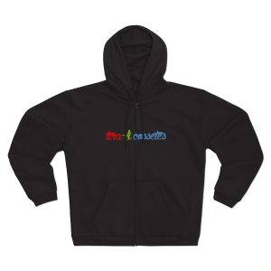 «tira-li cossetes» — Sudadera capucha con cremallera premium