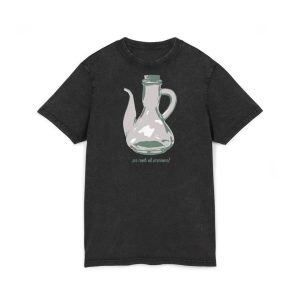Sitriera oli – Pa amb oli nacional — Camiseta lavado acido cuello redondo
