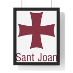 Bandera Sant Joan Ciutadella — Poster enmarcado vertical