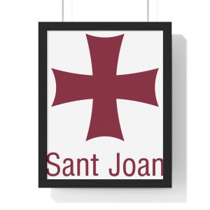 Bandera Sant Joan Ciutadella — Poster enmarcado vertical