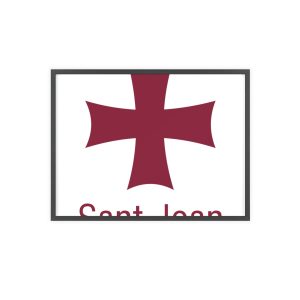 Bandera Sant Joan Ciutadella — Poster con marco de madera