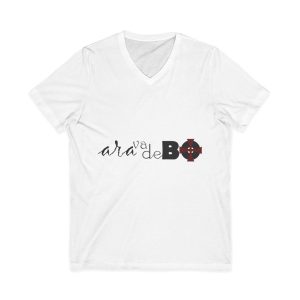Ara va de bo i Menorca — Camiseta cuello de pico