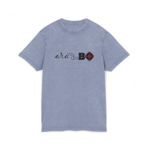 Ara va de bo i Menorca — Camiseta lavado acido cuello redondo