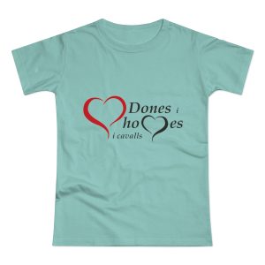 «Dones, homes i cavalls» — Camiseta mujer punto liso