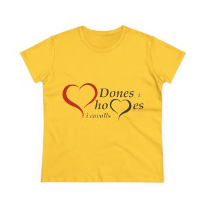 «Dones, homes i cavalls» — Camiseta mujer algodon medio
