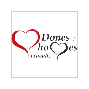 «Dones, homes i cavalls» — Pegatinas de vinilo cuadradas