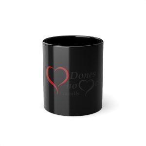 «Dones, homes i cavalls» — Taza negra 325 ml