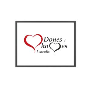 «Dones, homes i cavalls» — Poster con marco de madera
