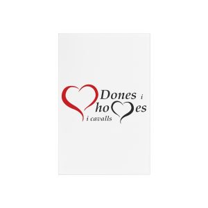 «Dones, homes i cavalls» — Cartel de metacrilato con soporte