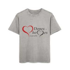 «Dones, homes i cavalls» — Camiseta oversize lavado acido