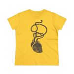 Cervell + cor = bandera de Ciutadella — Camiseta mujer algodon medio