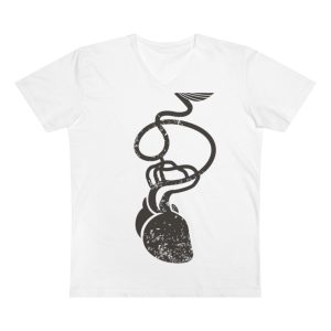 Cervell + cor = bandera de Ciutadella — Camiseta hombre cuello de pico Presenter