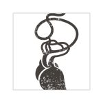 Cervell + cor = bandera de Ciutadella — Pegatinas de vinilo cuadradas