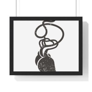 Cervell + cor = bandera de Ciutadella — Poster enmarcado horizontal