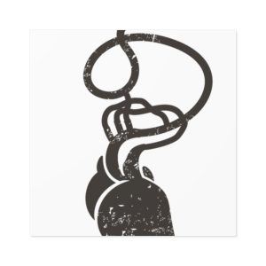 Cervell + cor = bandera de Ciutadella — Pegatinas laminadas cuadradas