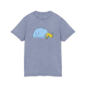 «mare baleneta» — Camiseta lavado acido cuello redondo