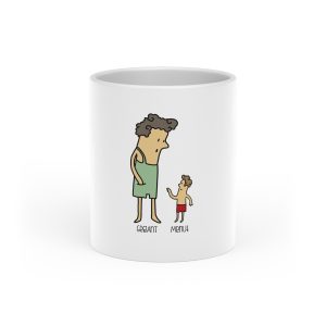 «Rondalla: gegant i menut» — Taza con asa de corazon
