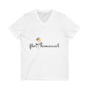 Flor Romaniál — Camiseta cuello de pico