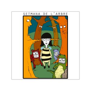 Setmana de l'Arbre — Pegatinas de vinilo cuadradas