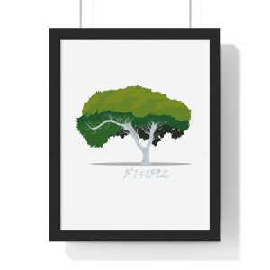 número pi — Poster enmarcado vertical