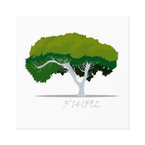 número pi — Pegatinas laminadas cuadradas