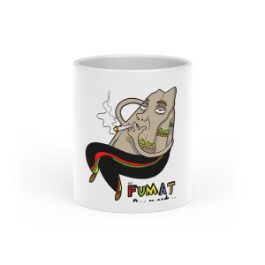 Puig es fumat — Taza con asa de corazon