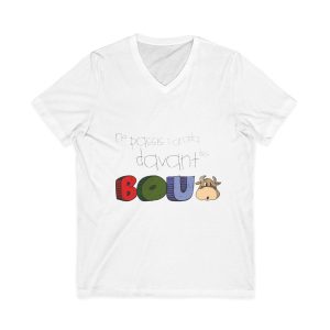 No passis s’arada davant es bou — Camiseta cuello de pico