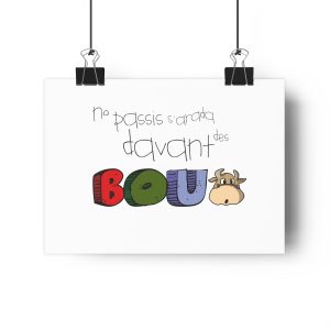 No passis s’arada davant es bou — Lamina Giclee