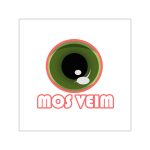 «Mos veim» rosa — Pegatinas de vinilo cuadradas
