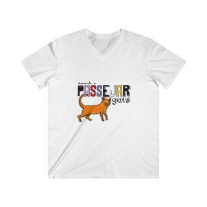 Dimarts a passejar gats — Camiseta hombre entallada cuello de pico
