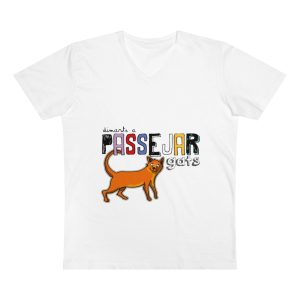 Dimarts a passejar gats — Camiseta hombre cuello de pico Presenter