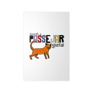 Dimarts a passejar gats — Poster en papel fotografico