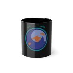 «Estic pel món redó» — Taza negra 325 ml