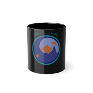 «Estic pel món redó» — Taza negra 325 ml