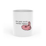 «Qui pets envia» — Taza con asa de corazon